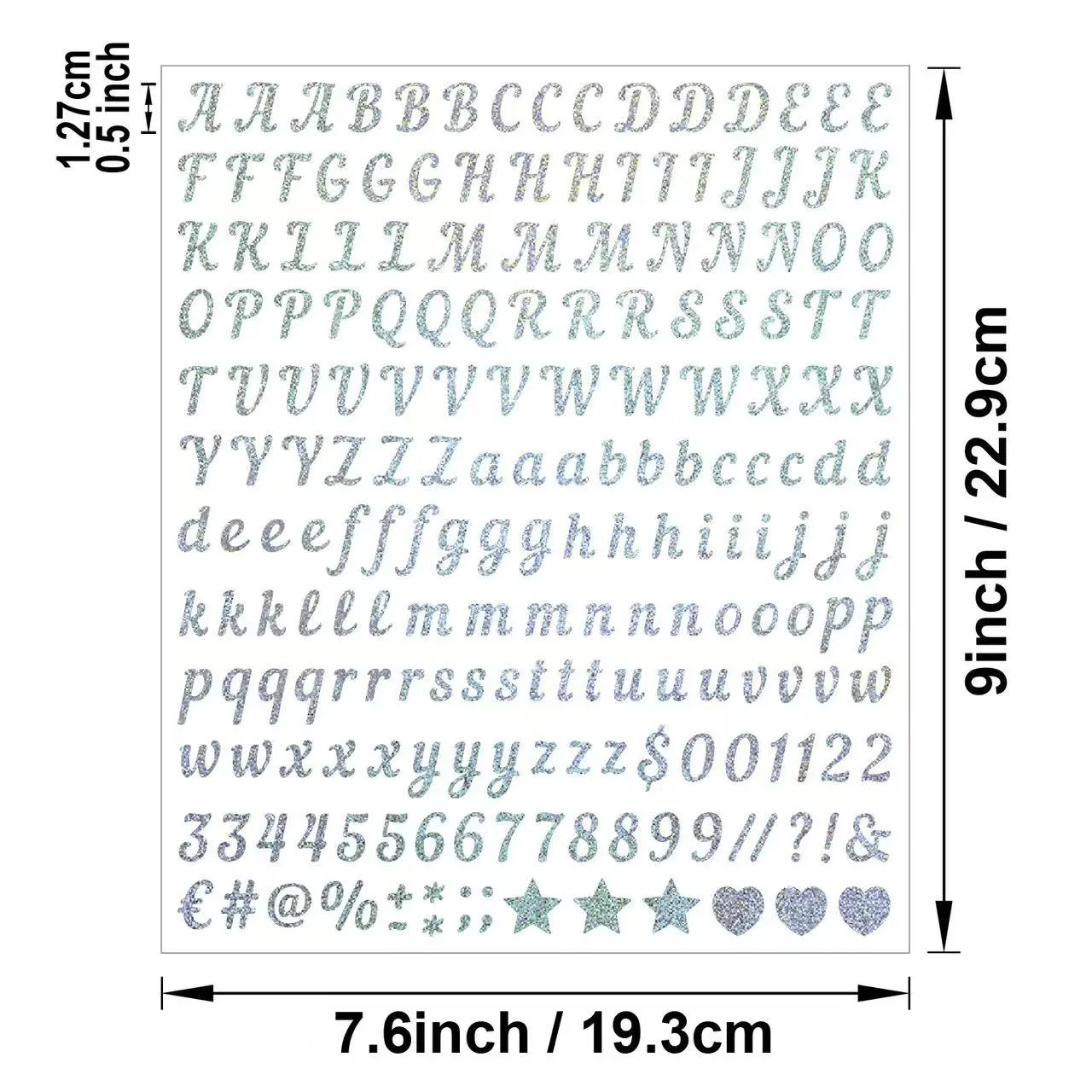 वर्णमाला र संख्यात्मक बालुवा पत्थर सजावटी स्टिकर