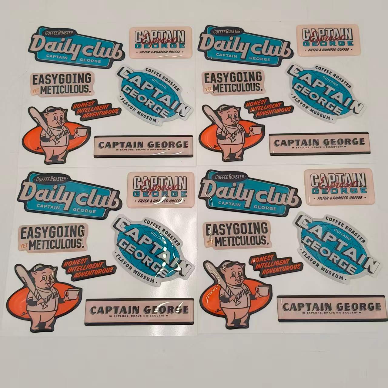 Dome epoxy sticker