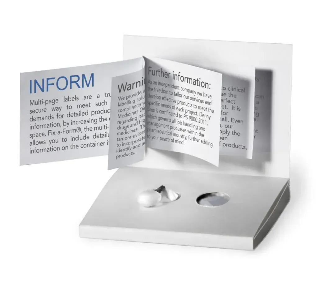 मेडिसिन फोल्ड आउट लेबलहरू