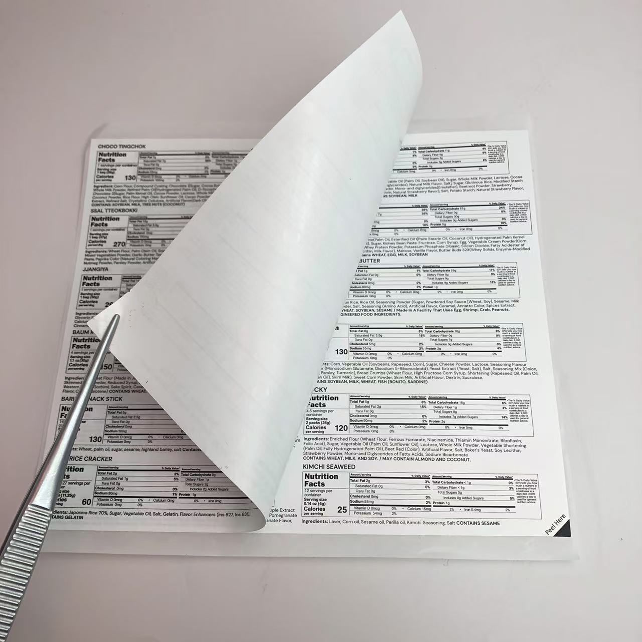 पूरक २ तह लेबलहरू